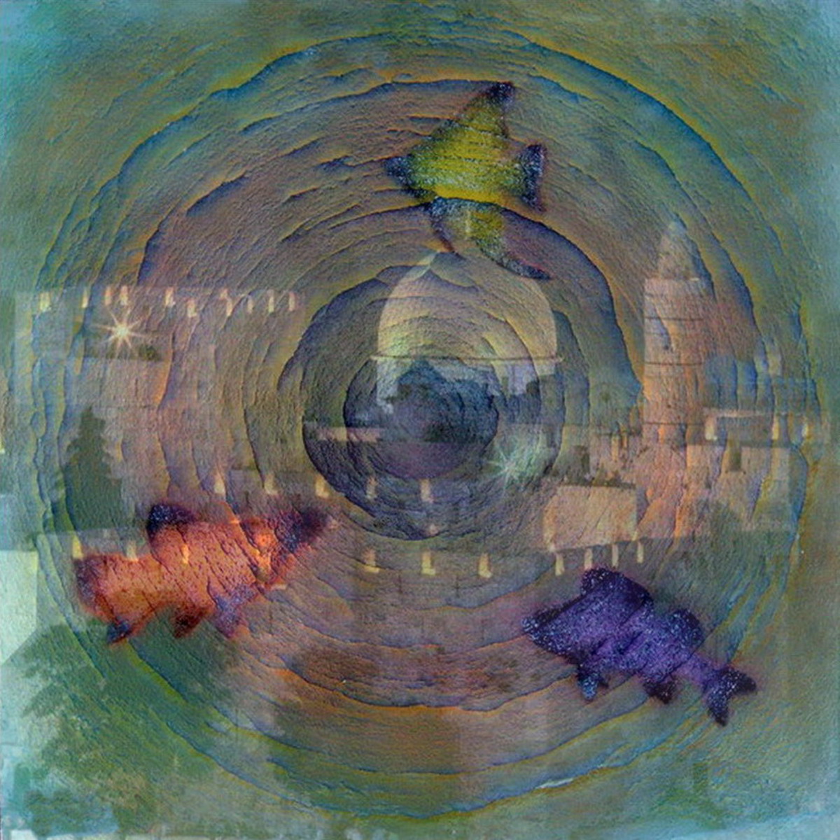 "Jerusalem. Fishes 1", Art Collage, 2018